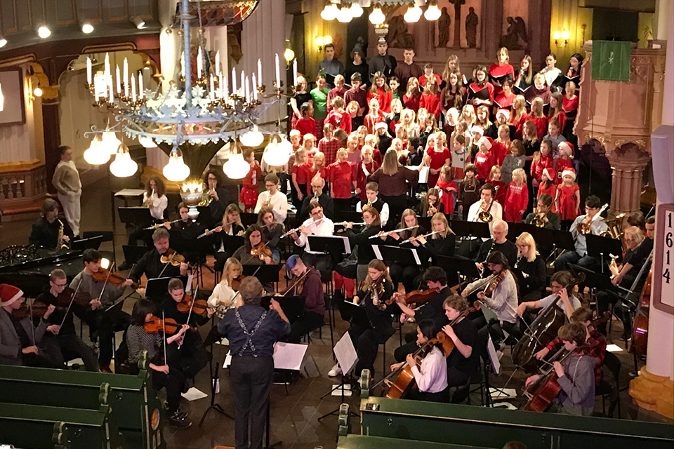 Bild från konsert i stadskyrkan jul 2023