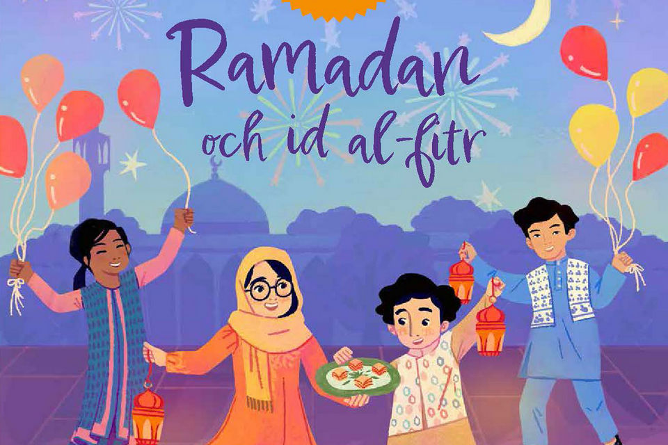 En grupp barn som firar Ramadan och id al-fitr