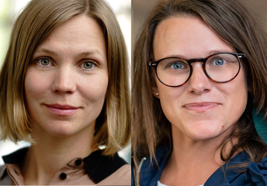 Porträtt av två kvinnor: Jennie Vennberg, kommunikatör och Linda Gustafsson, jämställdshetsstrateg.