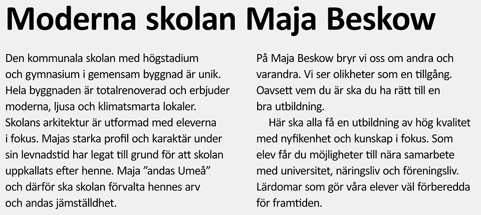 Ange alt-text; vad bilder föreställer.