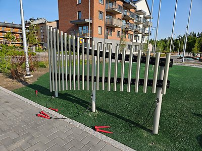 Musikspel vid lekplatsen i Tomtebogård.