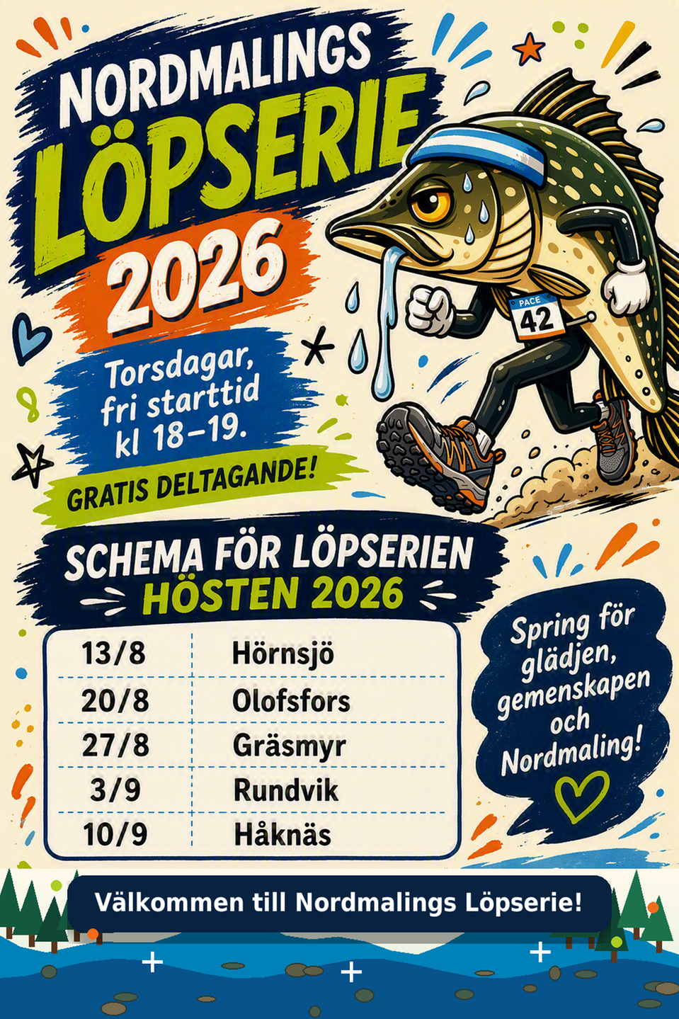 Text om löpserie i Nordmalings kommun