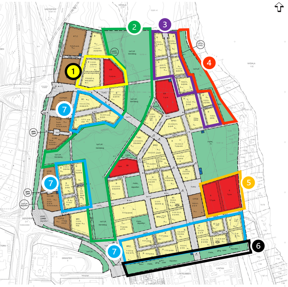 Plankartan med de ändringar som är gjorda sedan samrådet.